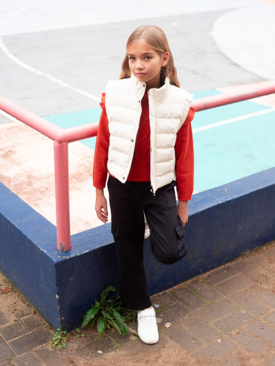 Picture of BS5888HIGH QUALITY GIRLS SLEEVELESS WAIST JACKET(4-16 YEARS)
